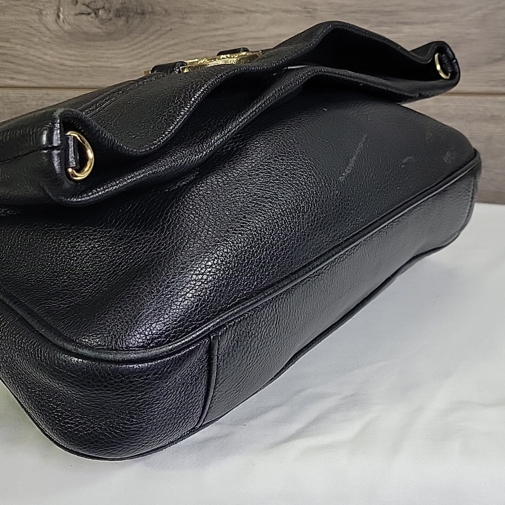Tory Burch Black Leather Flap Crossbody Shoulder Bag - Picture 7 of 15